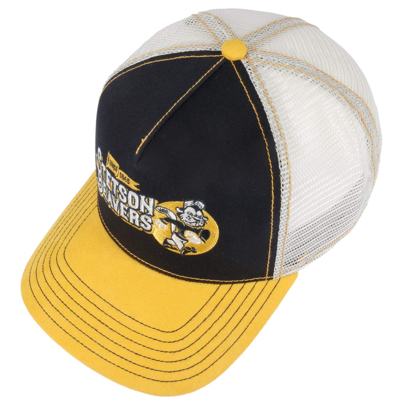 stetson-football-beavers-trucker-cap-snapback-grau-blau-one-size image 3