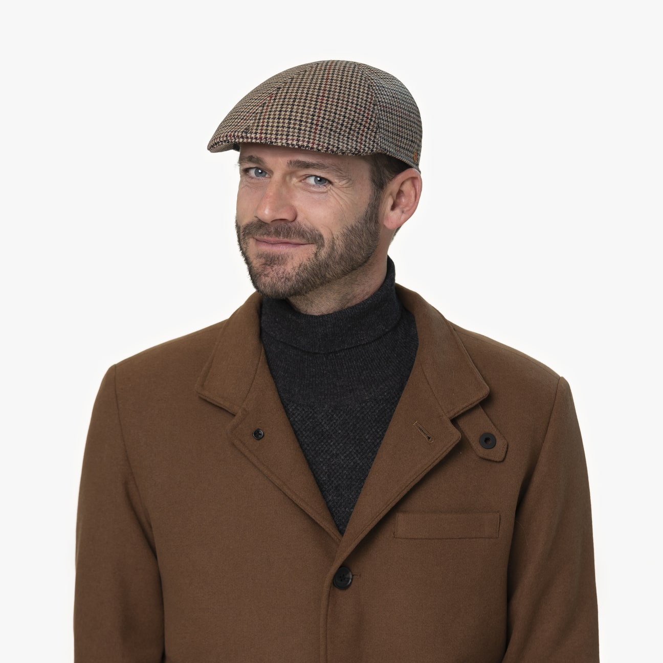 mayser-paddy-casual-houndstooth-flatcap-woll-flatcap-hahnentritt image 1
