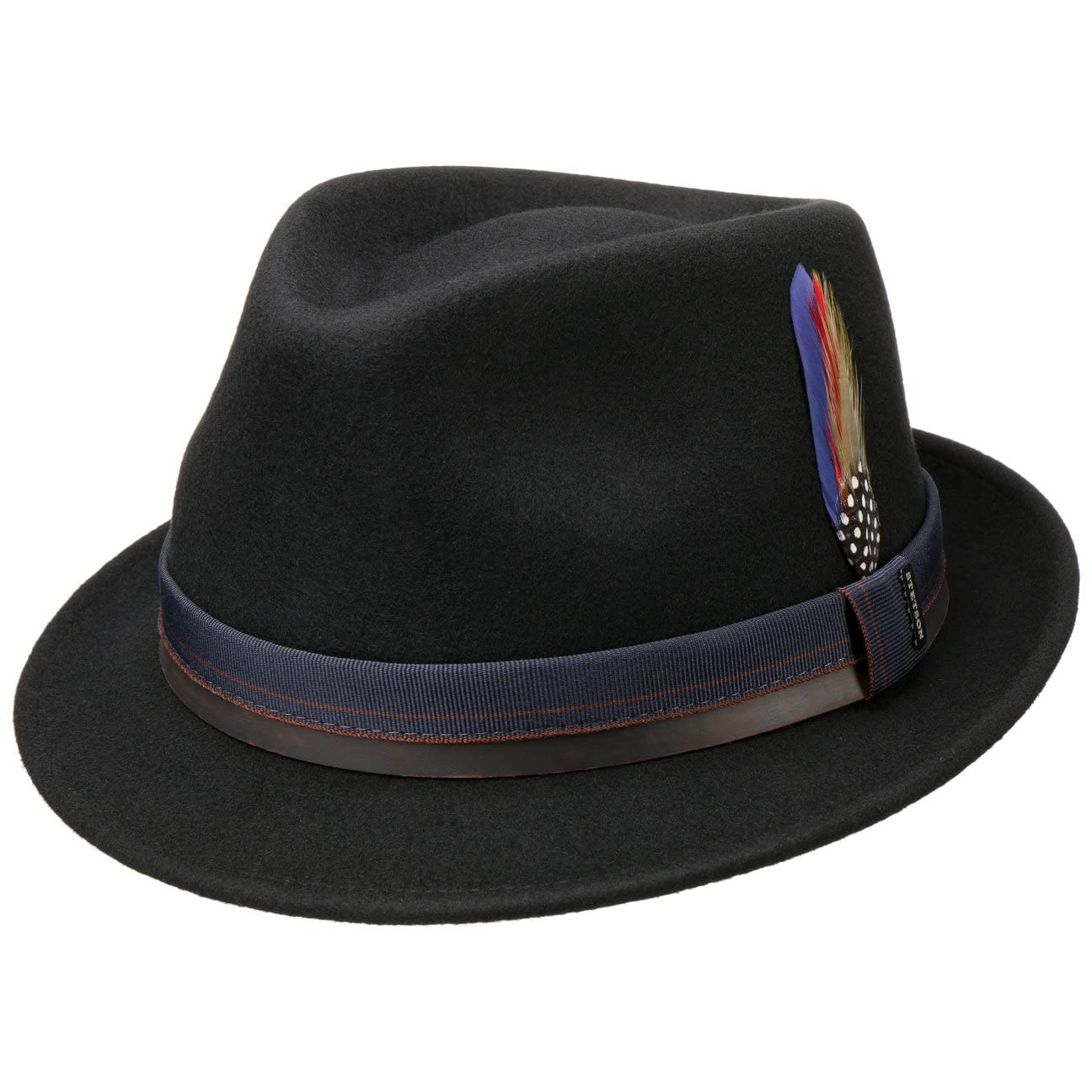 stetson-decato-wollfilz-trilby-fedora-hut-mit-lederband image 1