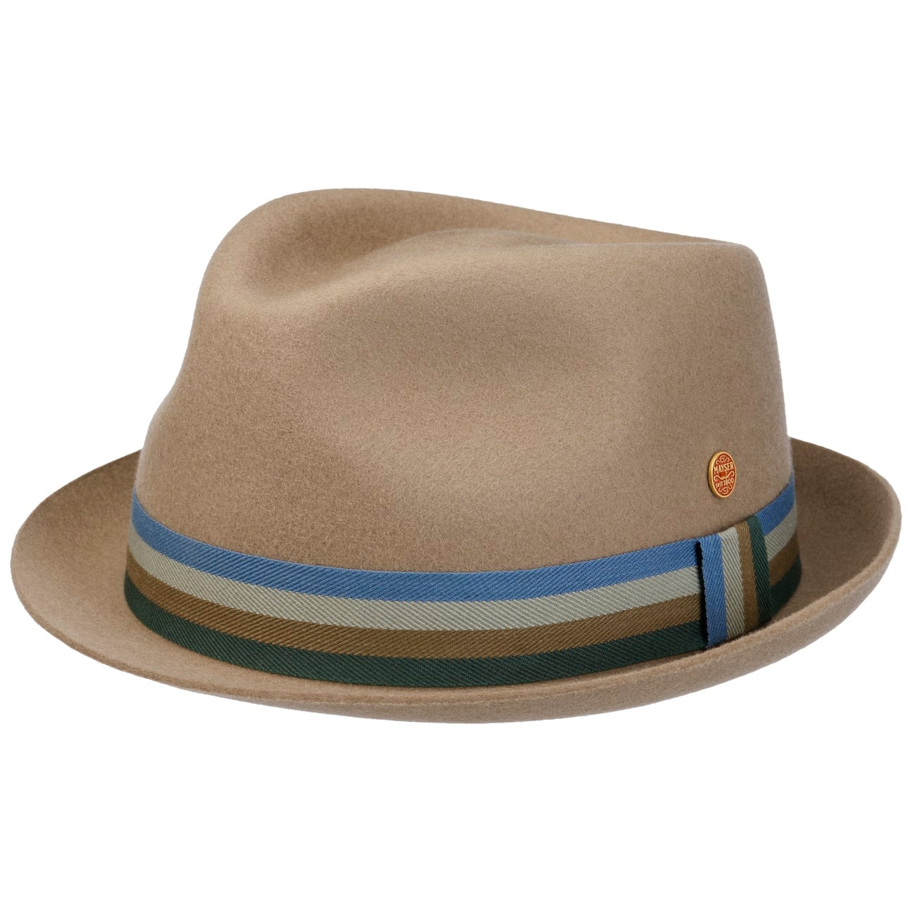 mayser-samu-striped-band-pork-pie-wollhut image 2
