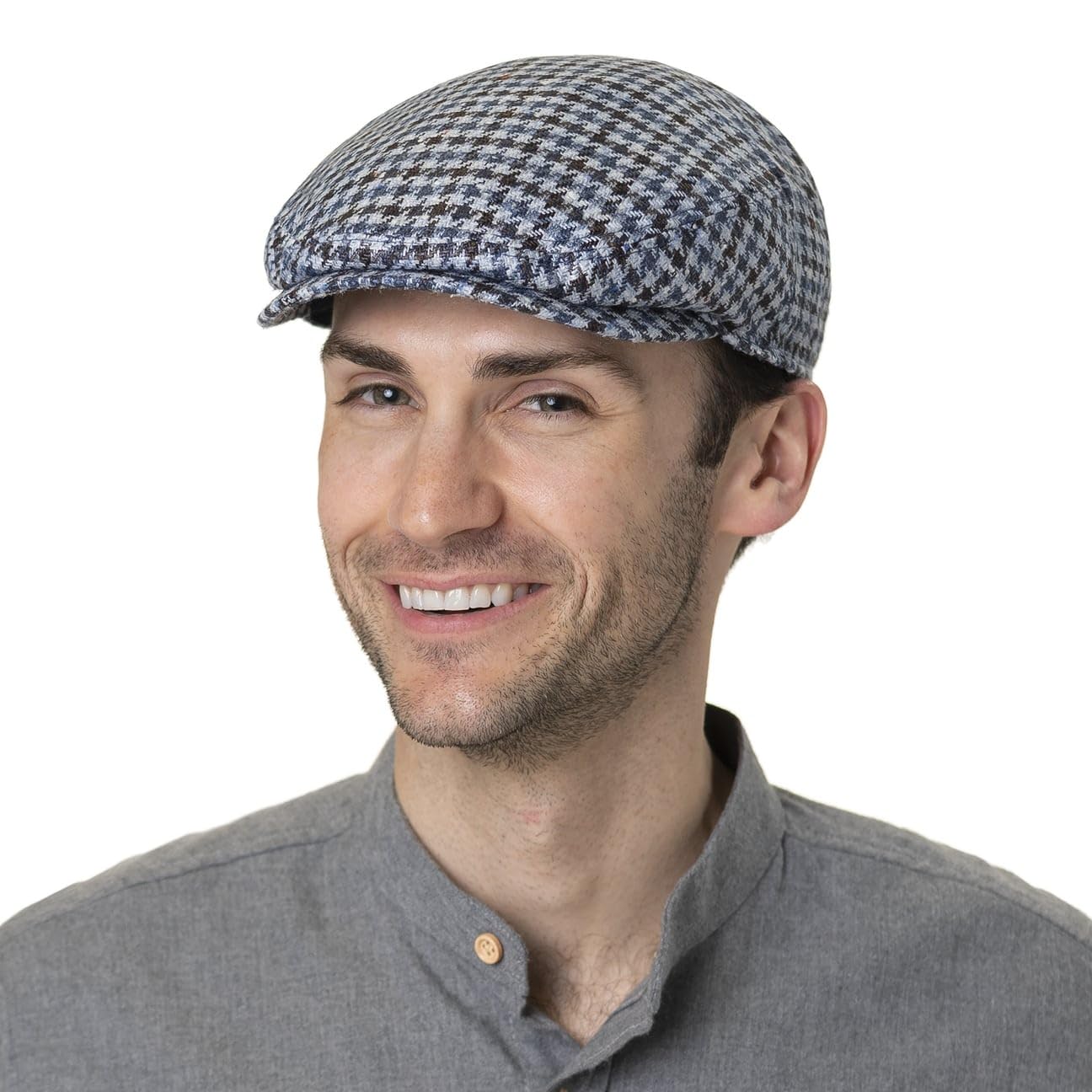 stetson-kent-tricolour-houndstooth-flatcap-seide-schurwolle-kariert image 2