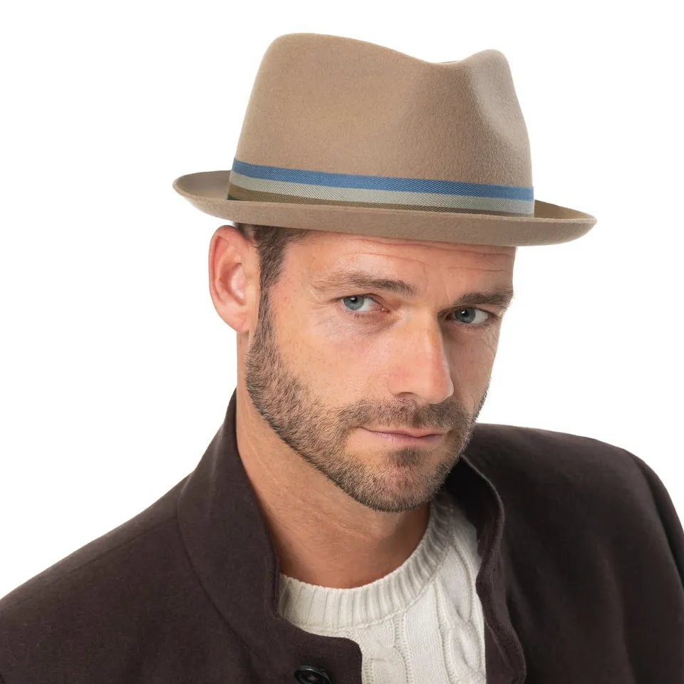 mayser-samu-striped-band-pork-pie-wollhut image 1