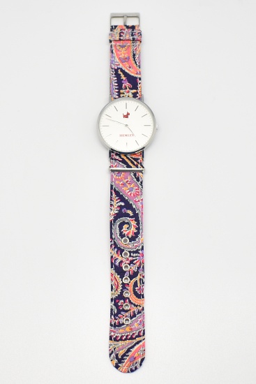 hemley-armbanduhr-paisley-multicolor-textilband-38-mm image 1