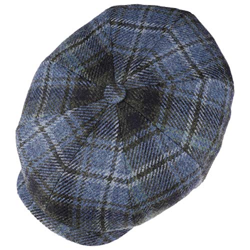 stetson-hatteras-classic-wool-check-flatcap-herren-blau-62-cm image 7