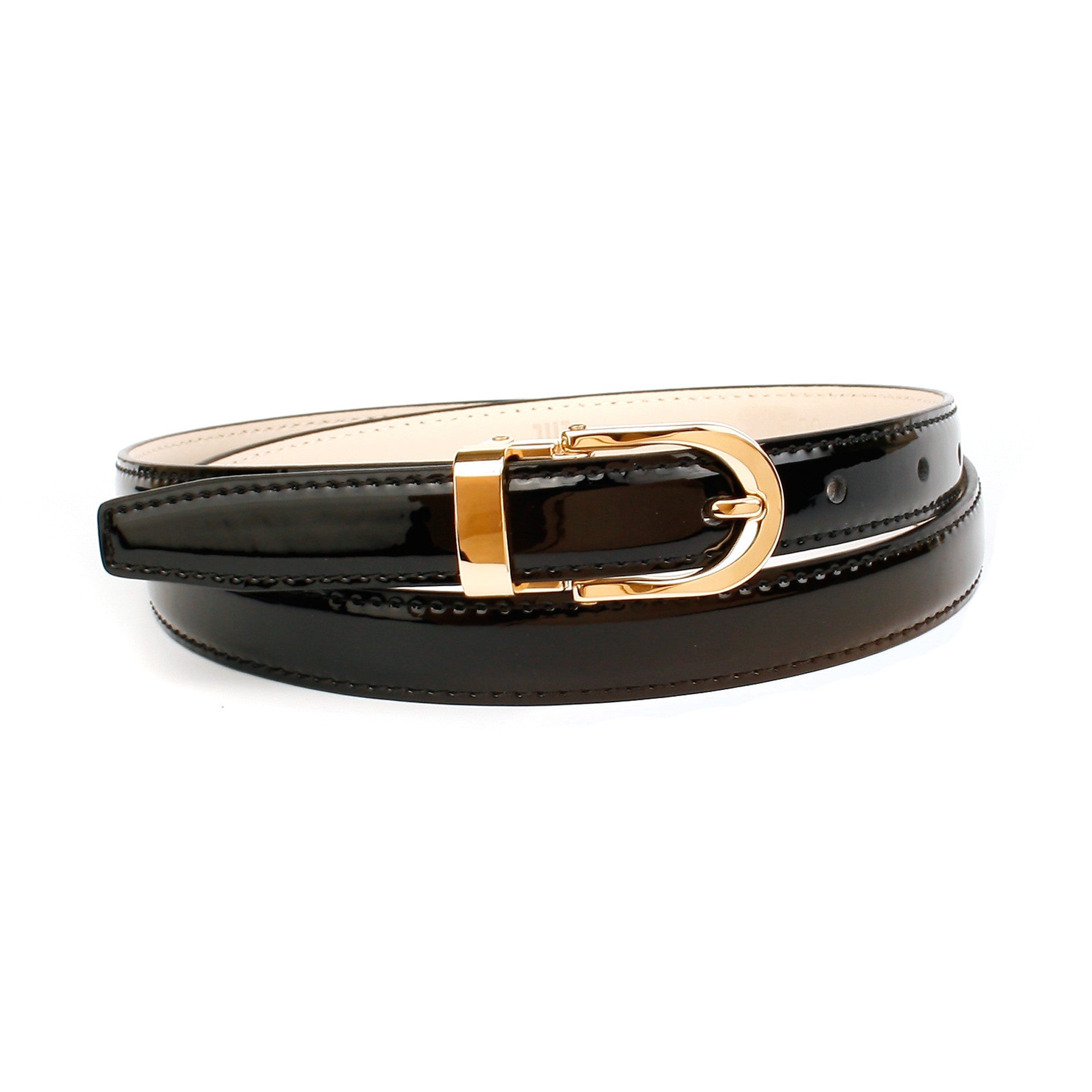 anthoni-crown-damen-lacklederg-rtel-43c00l-schwarz-2-cm-schmaler-g-rtel image 1