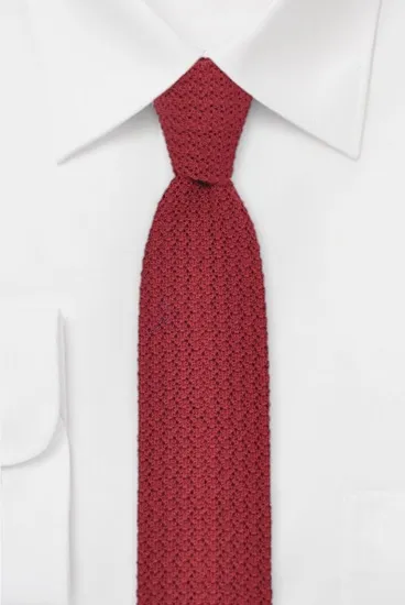 hemley-strickkrawatte-wolle-uni-bordeaux-6-cm-x-148-cm image 1