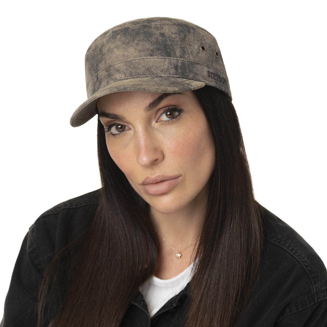 stetson-raymore-pigskin-army-cap-military-echt-schweinsleder-verstellbar image 2