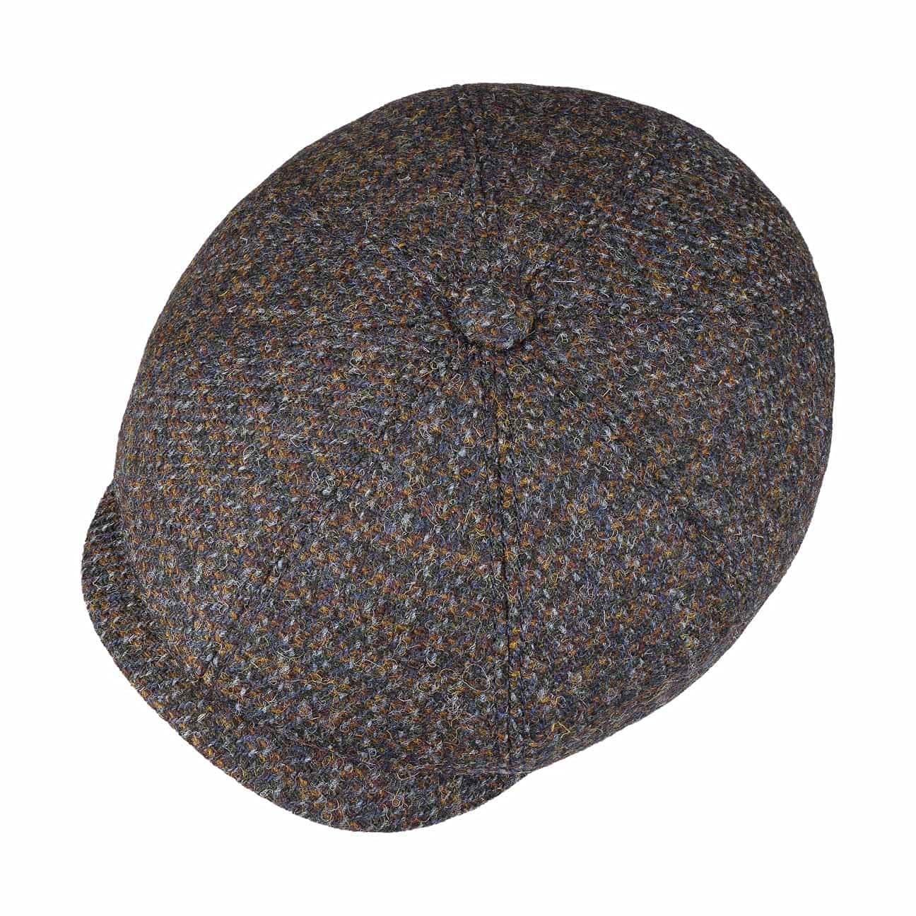 stetson-hatteras-cubert-harris-tweed-flatcap-dunkelblau-meliert-55-cm image 4