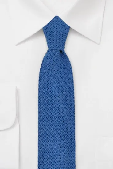 hemley-strickkrawatte-wolle-uni-blau image 1