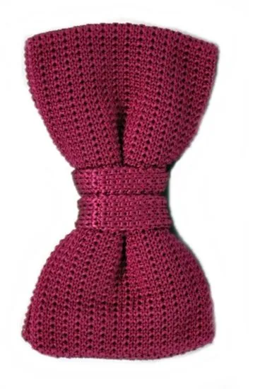 hemley-strickschleife-uni-magenta-seiden-fliege-6-5-cm image 1