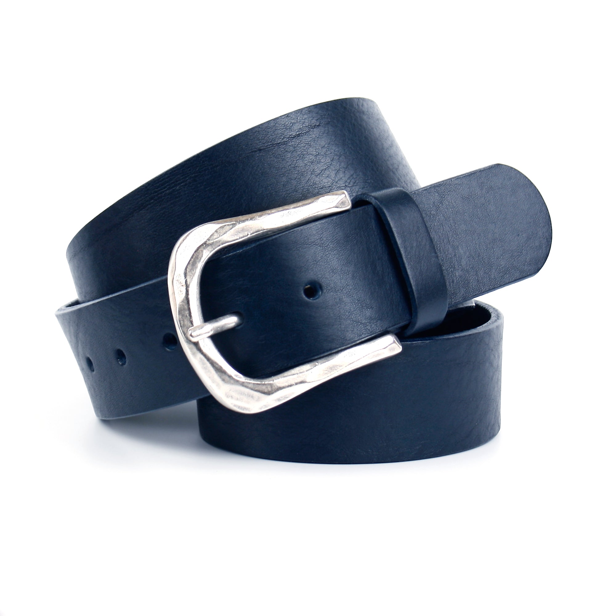 anthoni-crown-denim-volllederg-rtel-herren-dunkelblau-4-cm-mit-altsilber-dornsch image 1