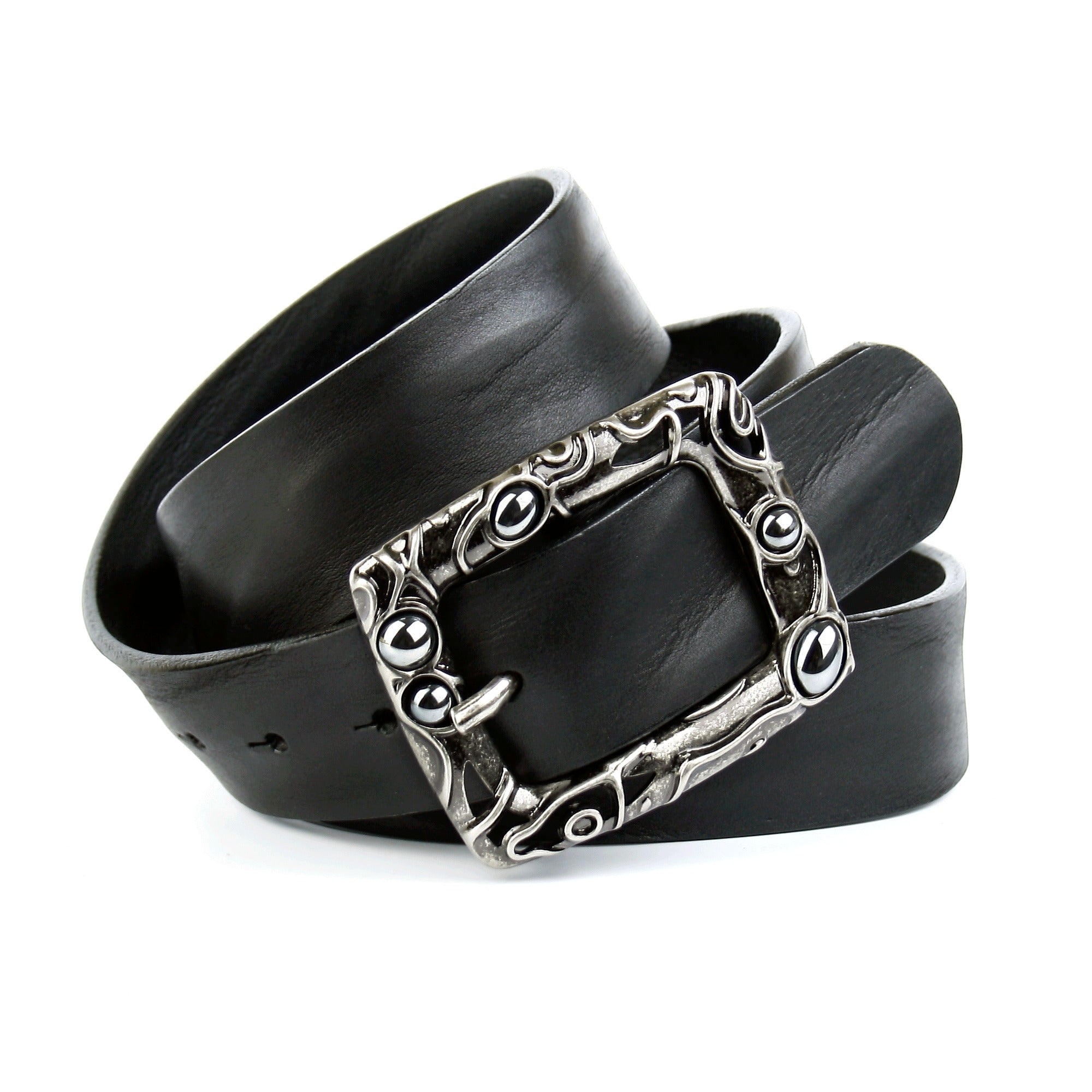 anthoni-crown-damen-volllederg-rtel-mit-schmuckstein-schlie-e-damen-fashion-g-rt image 1