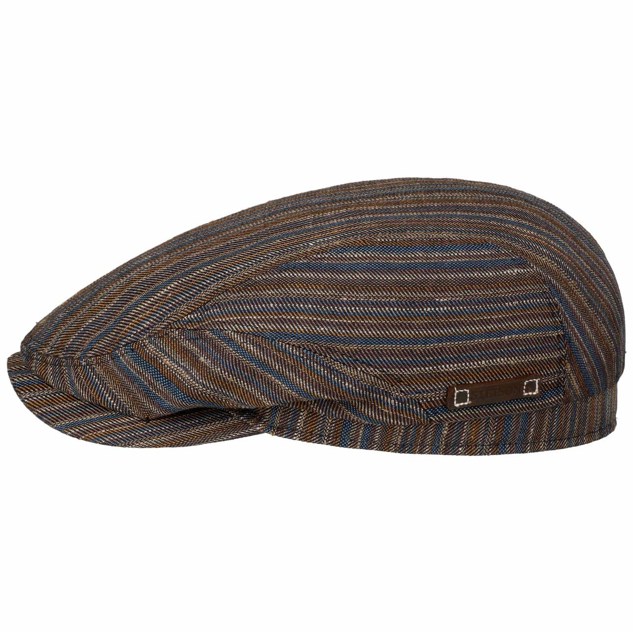 stetson-stripe-barista-driver-flatcap-schirmm-tze-gestreift-mehrfarbig-made-in-e image 1