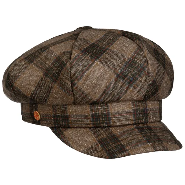 mayser-camilla-silk-check-ballonm-tze-damen-newsboy-cap image 1