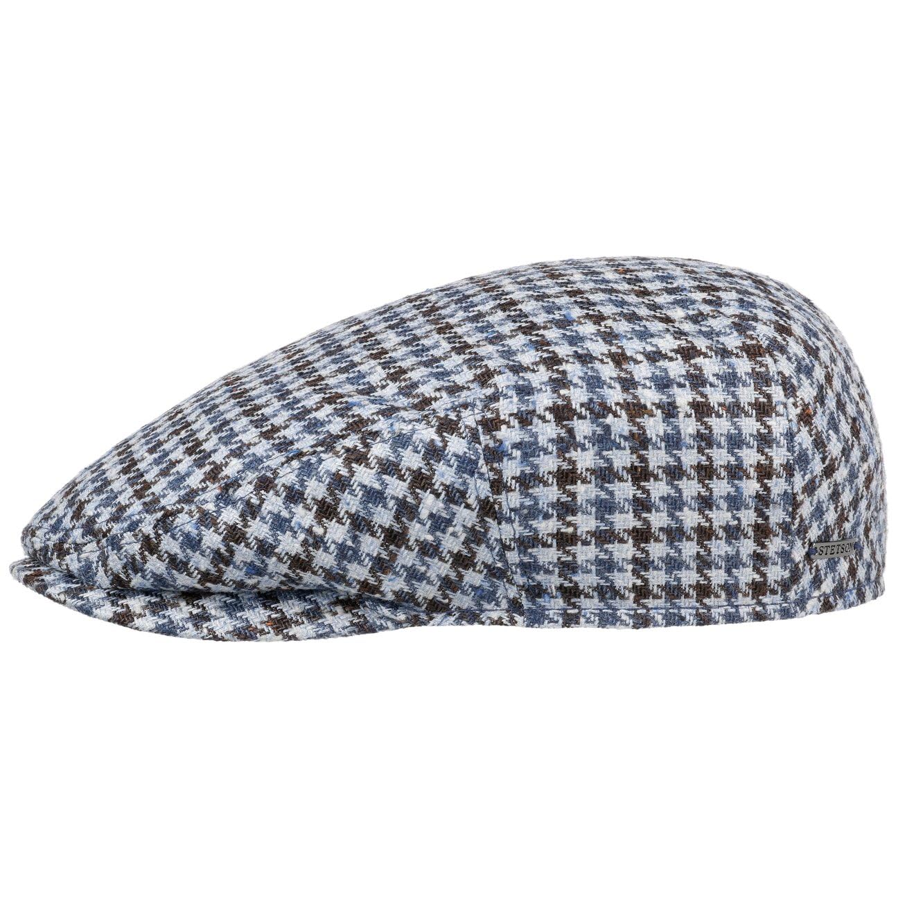 stetson-kent-tricolour-houndstooth-flatcap-seide-schurwolle-kariert image 1