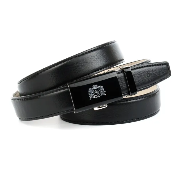 anthoni-crown-15gt10-dameng-rtel-2-5-cm-schwarz-lackleder-mit-silberfarbener-gla image 1