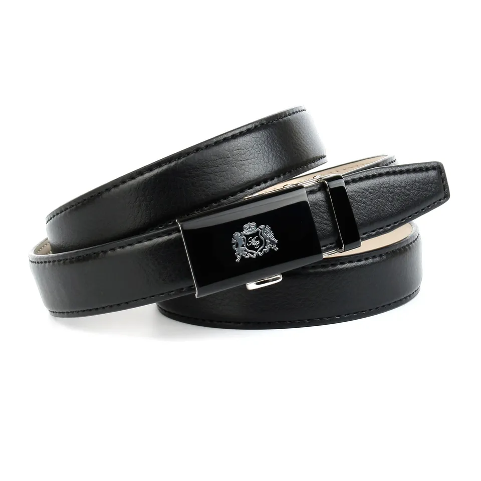 anthoni-crown-15gt10-dameng-rtel-2-5-cm-schwarz-lackleder-mit-silberfarbener-gla image 1