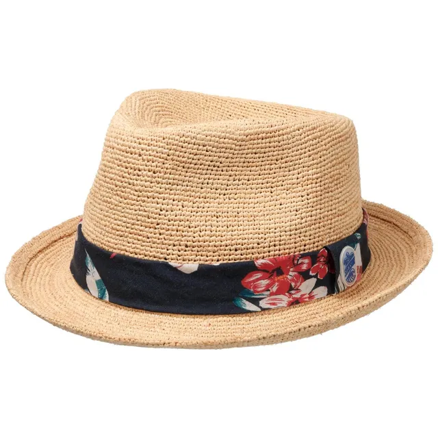 stetson-risola-crochet-player-strohhut-natur-mit-ripsband image 1