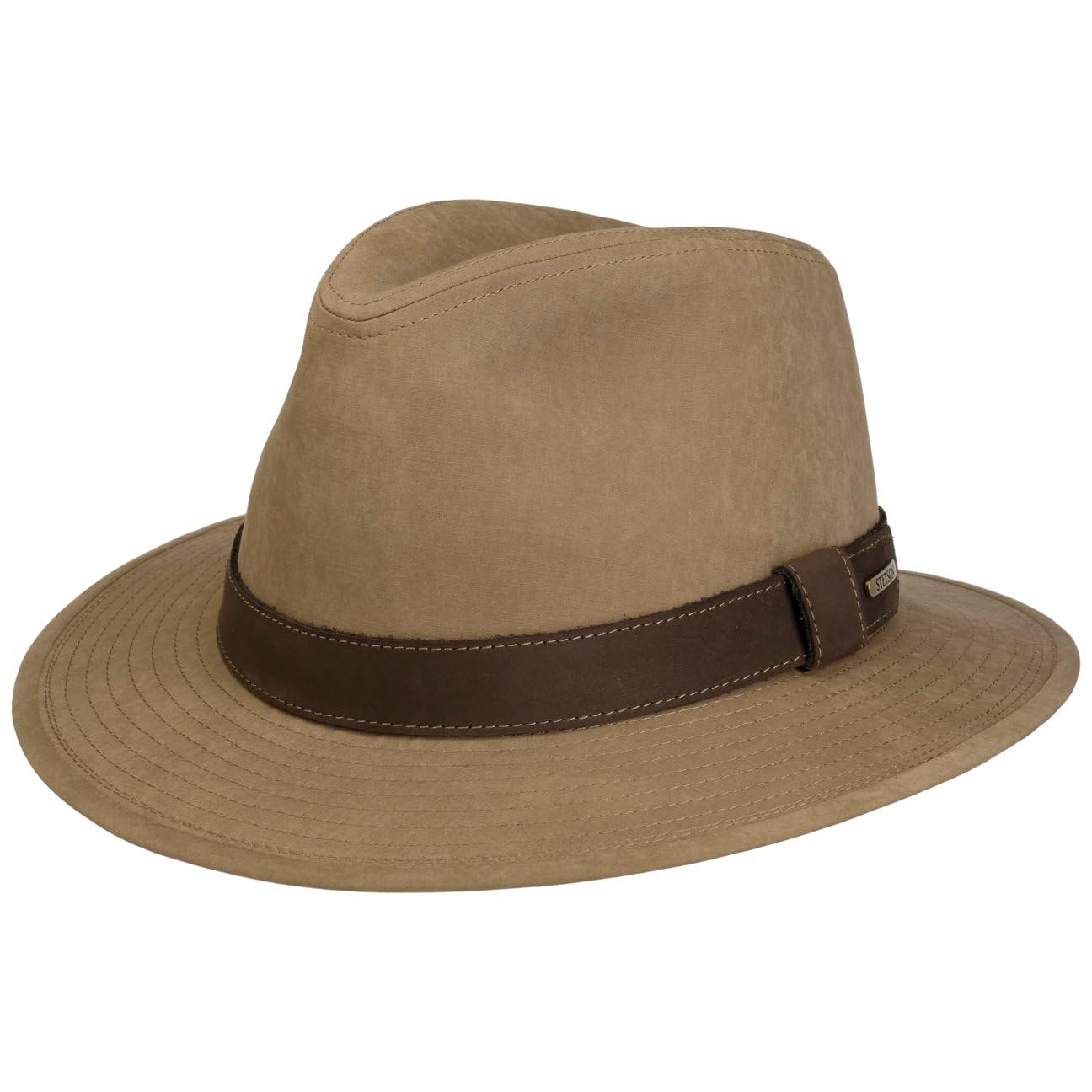 stetson-waxed-traveller-stoffhut-mit-leder-herren image 7