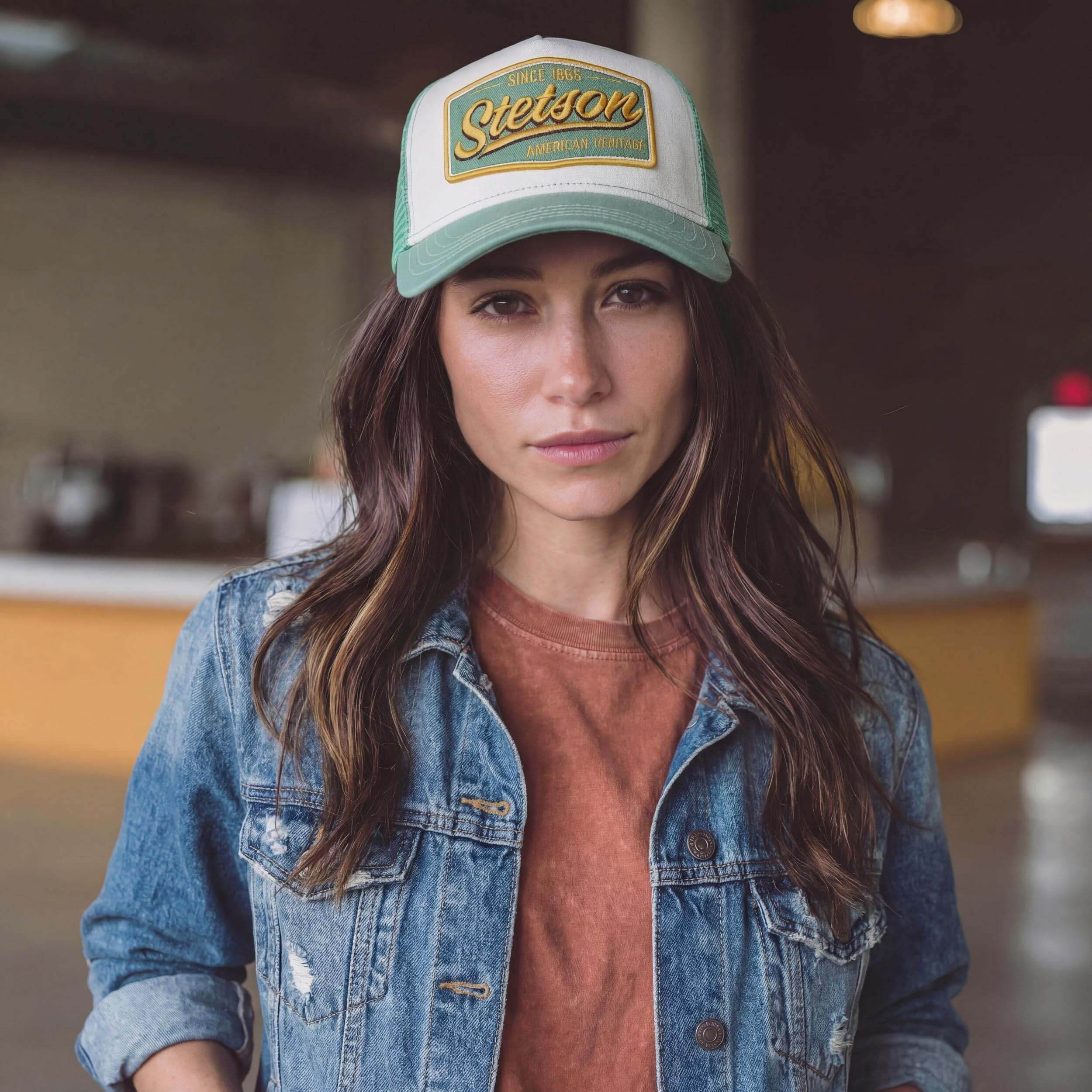 stetson-vintage-trucker-cap-meshcap-gr-n-one-size image 2