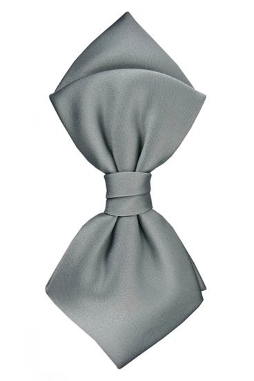 hemley-fliege-seide-satin-napoli-uni-silber image 1