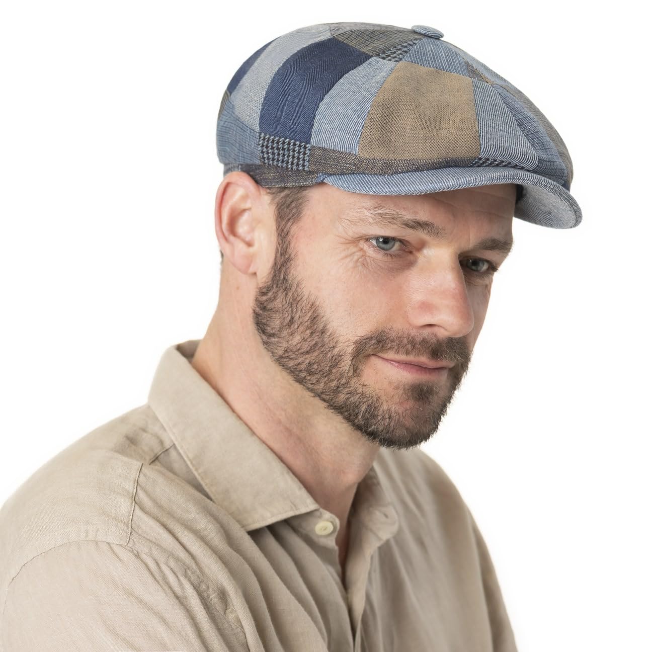 stetson-hatteras-flatcap-patchwork-leinen-seide-baumwolle-unisex-fr-hling-made-i image 2