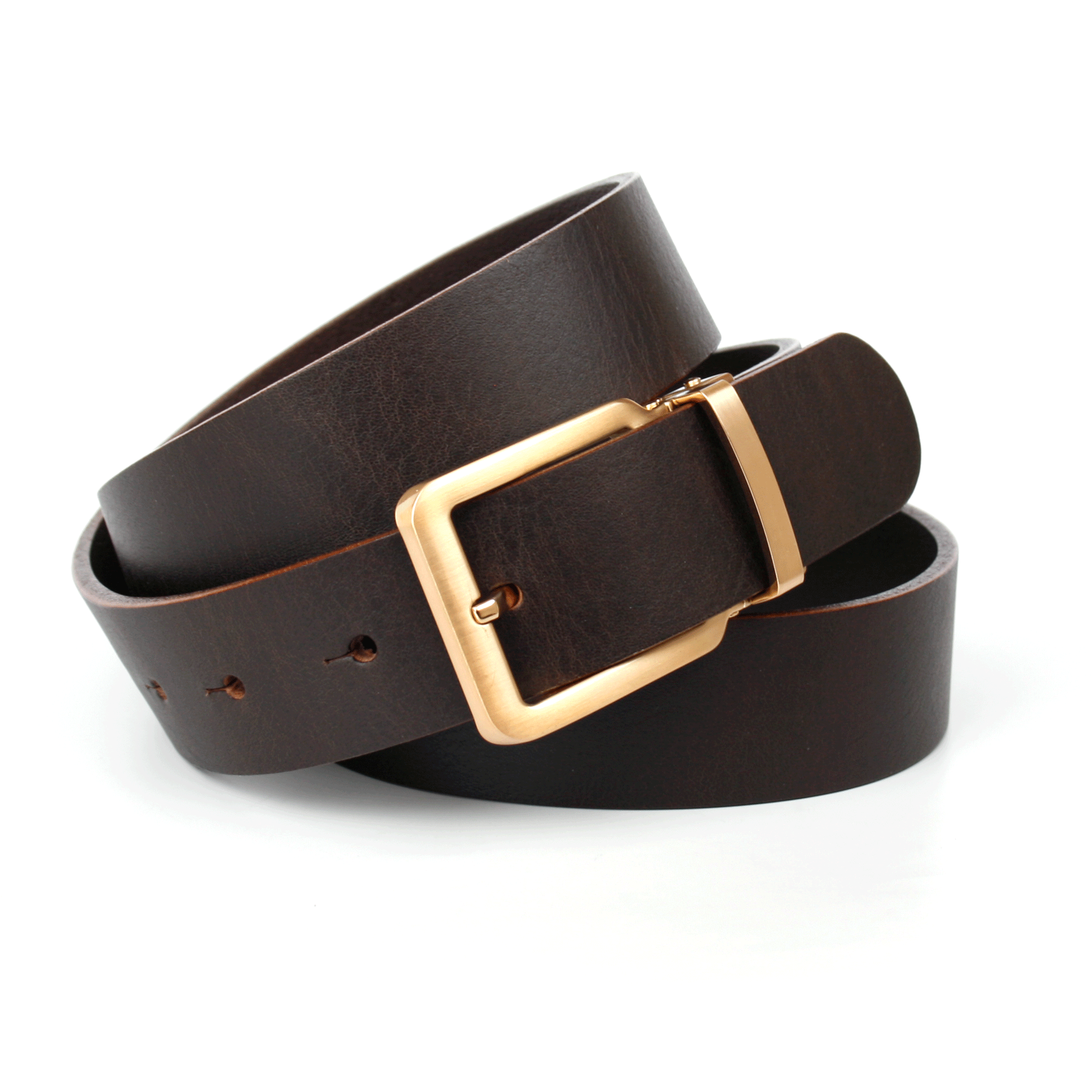 anthoni-crown-herren-volllederg-rtel-dunkelbraun-3-5-cm-goldfarbene-schlie-e image 1