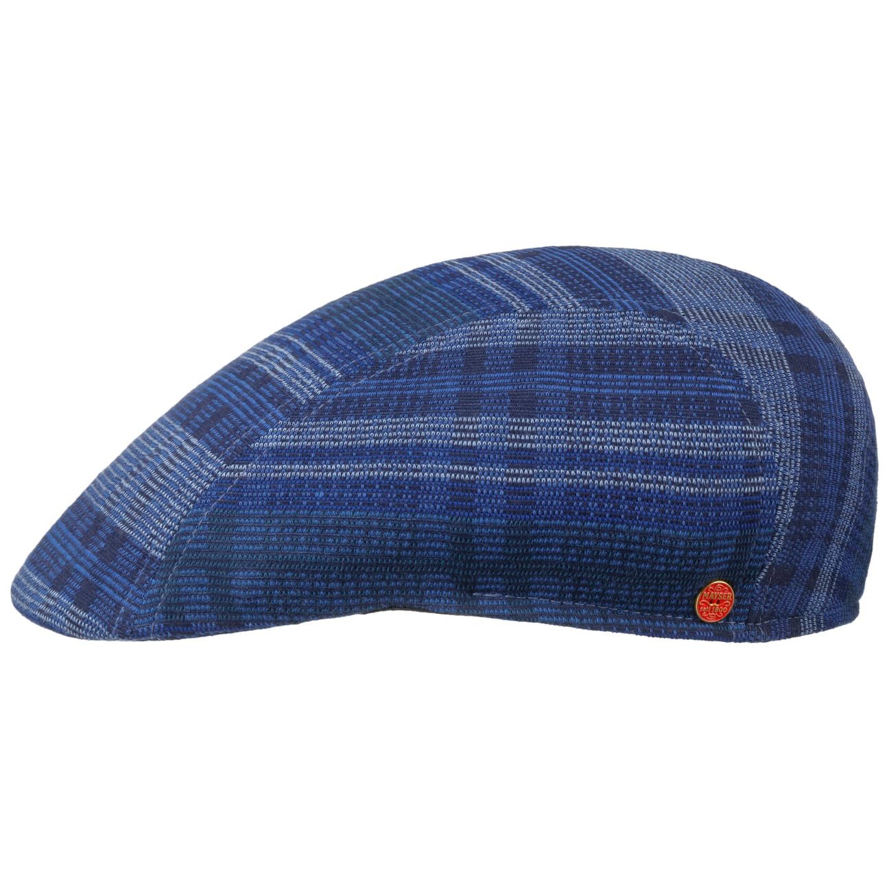 mayser-prince-soft-cotton-mix-flatcap-herren-schieberm-tze-gestreift image 2