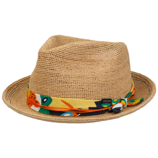 stetson-player-strohhut-raffiastroh-mit-kordelgarnitur-damen-herren-sommer image 1