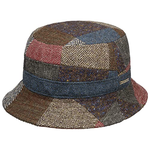 stetson-patchwork-bucket-fischerhut-s-54-55-cm-braun-blau image 5