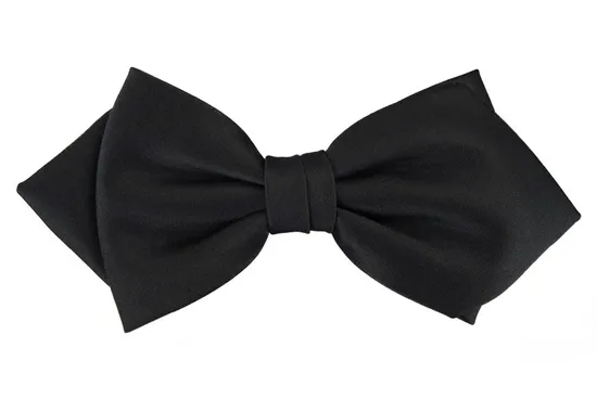ascot-schleife-uni-satin-schwarz-seide-form-napoli-verstellbar image 1
