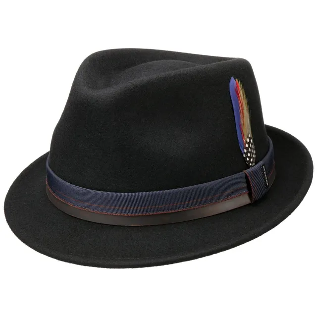 stetson-decato-wollfilz-trilby-fedora-hut-mit-lederband image 1