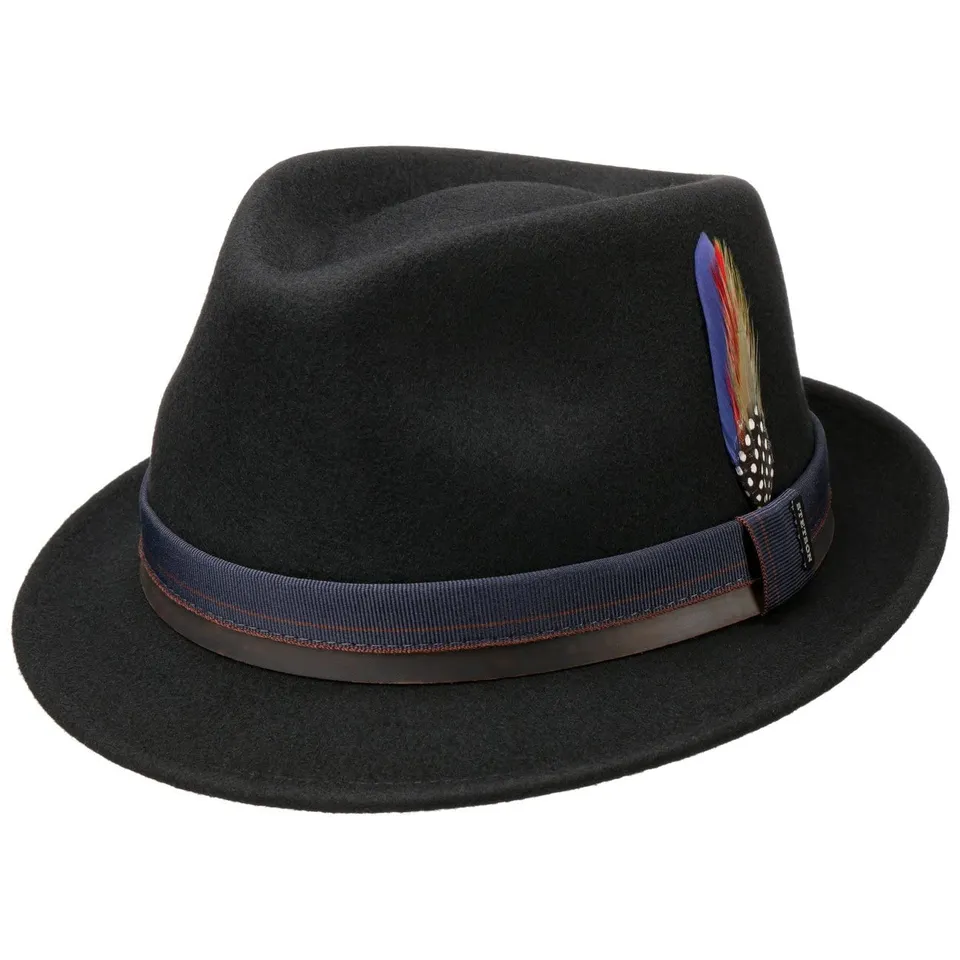 stetson-decato-wollfilz-trilby-fedora-hut-mit-lederband image 1