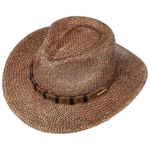 stetson-western-seegrashut-strohhut-vintage-look-mit-lederband-herren-damen image 7