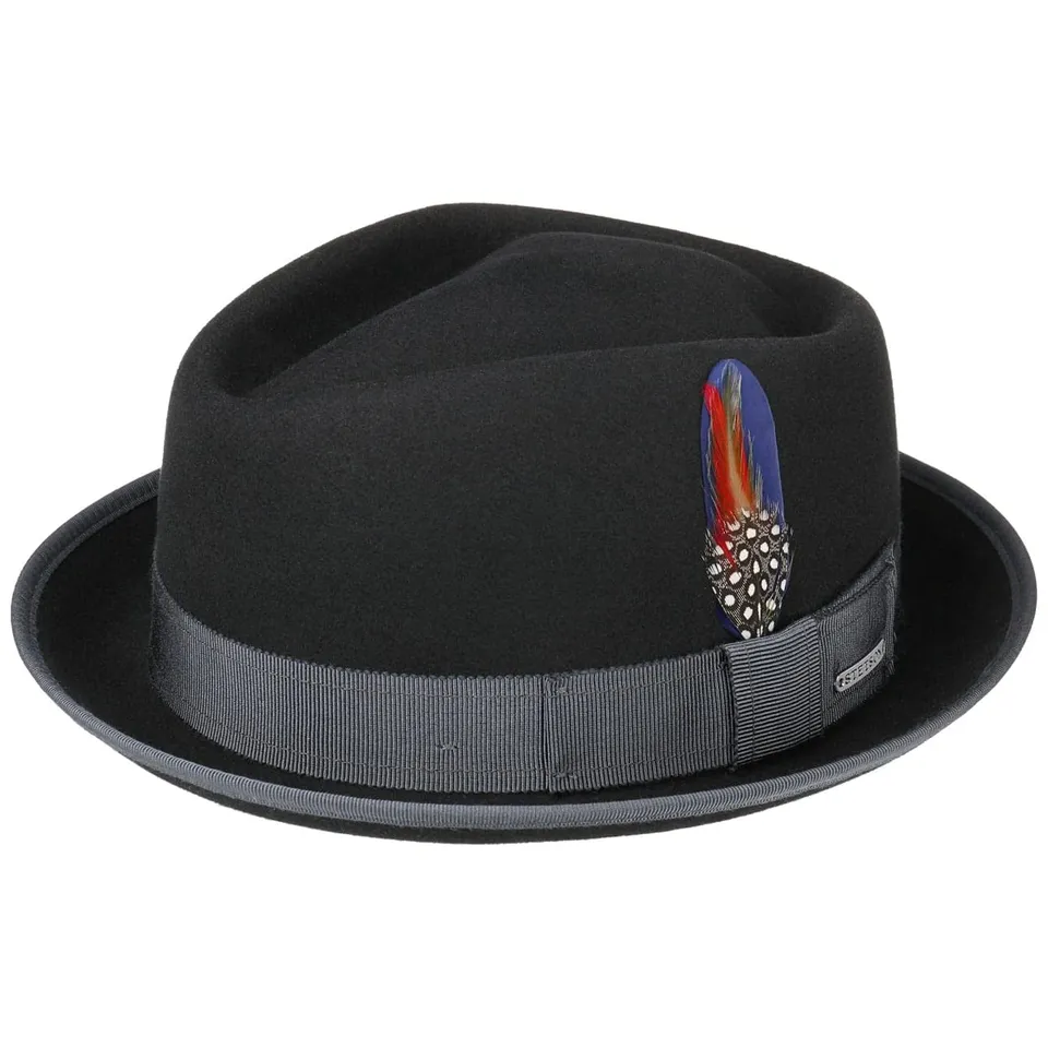 stetson-hulett-diamond-pork-pie-wollhut-mit-kaschmir-anteil-und-ripsband image 1