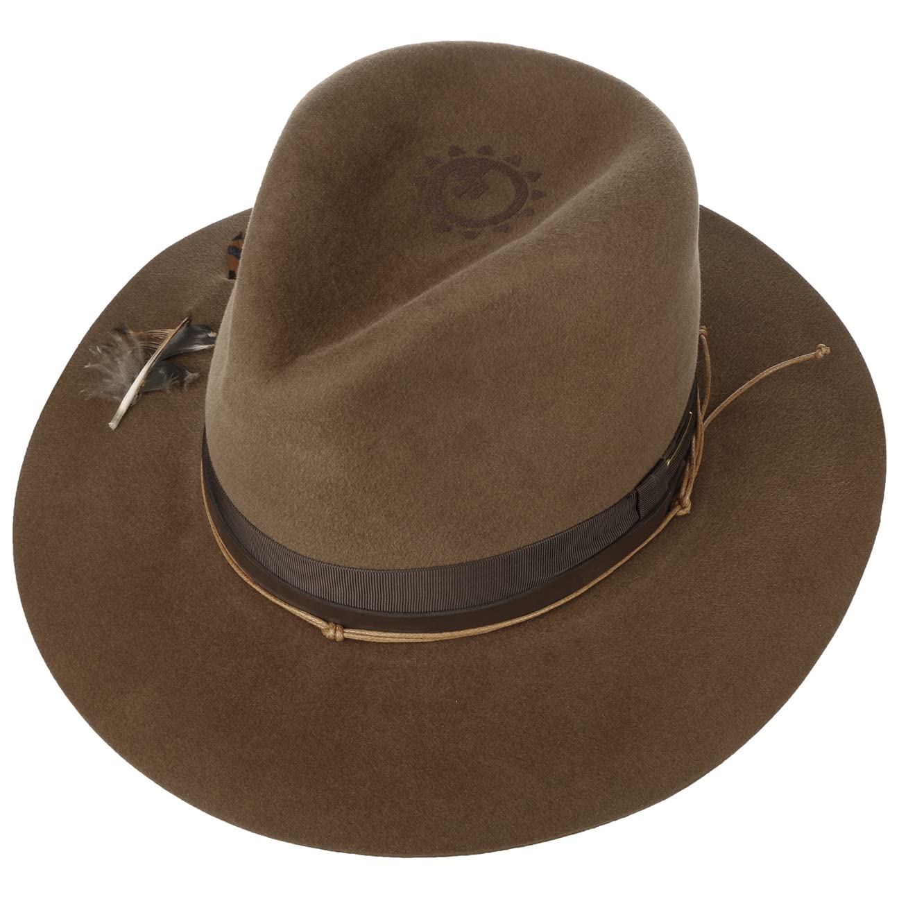 stetson-linto-high-crown-haarfilzhut-dunkelbeige-57-cm image 2