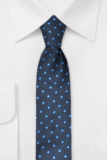 ascot-krawatte-tupfen-marine-blau-7-5-cm-x-150-cm-seide image 1