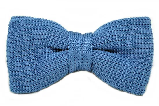 ascot-strickschleife-uni-blau-gerade-form image 1