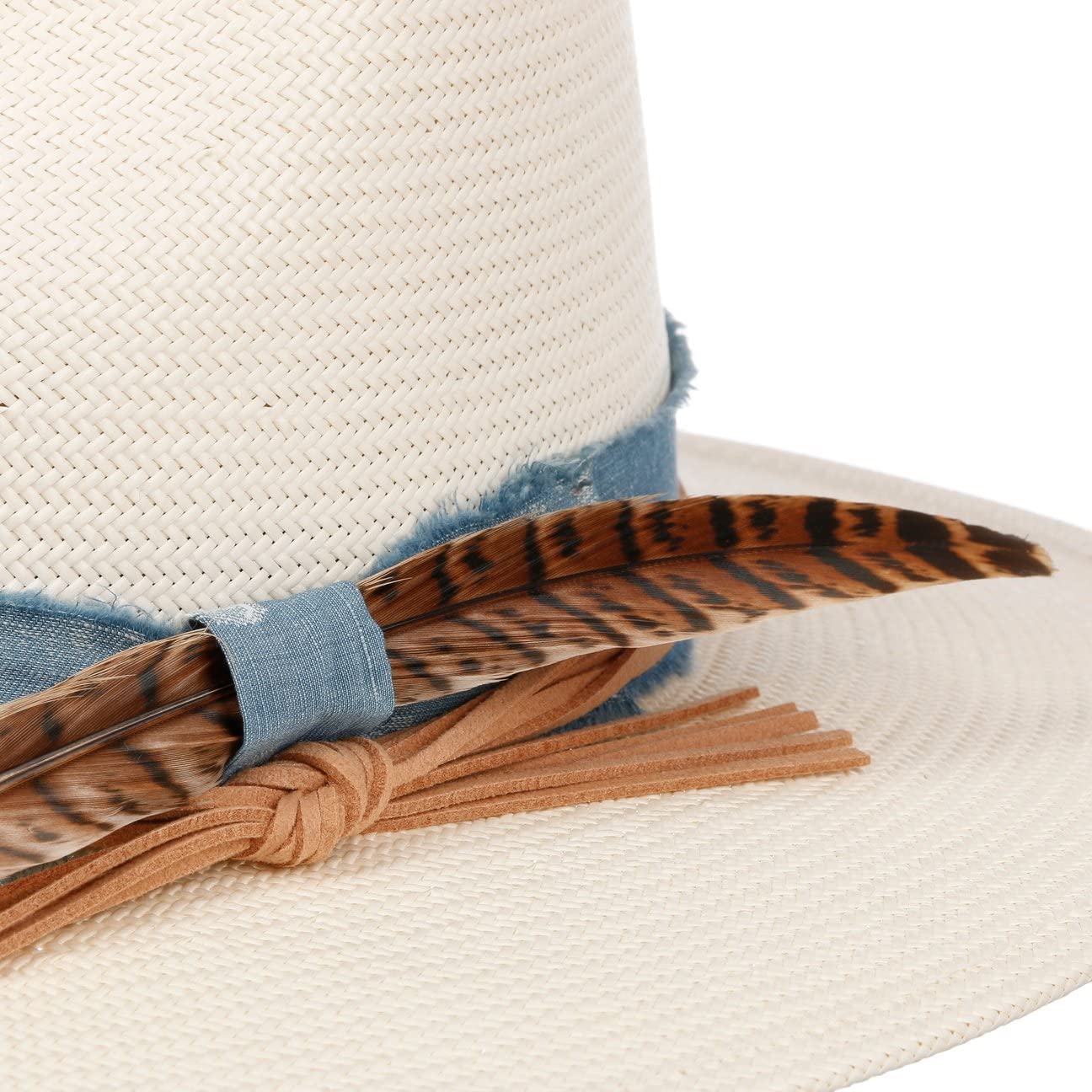 stetson-feather-trim-toyo-western-strohhut-cremewei-mit-ripsband-und-feder image 4