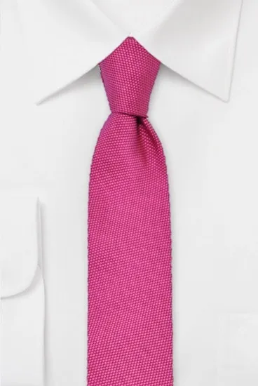 ascot-krawatte-uni-strukturiert-fuchsia-seidenkrawatte-7-5-cm-x-150-cm image 1