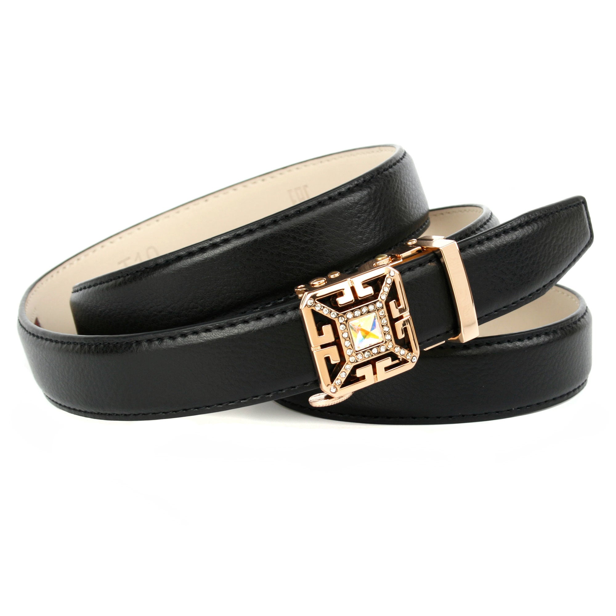 anthoni-crown-dameng-rtel-2-5-cm-mit-schmuck-schlie-e-automatik-lederg-rtel-femi image 1
