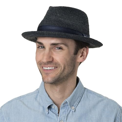 stetson-crochet-fedora-raffiahut-dunkelblau-m-56-57-cm-unisex image 8