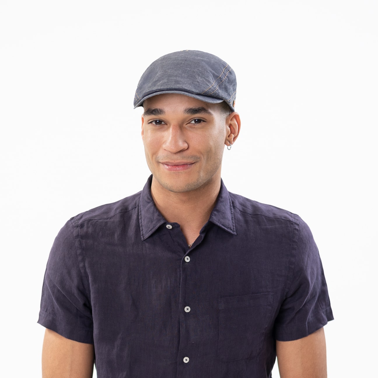 mayser-delian-uv-schutz-flatcap-aus-baumwolle-leinen image 1