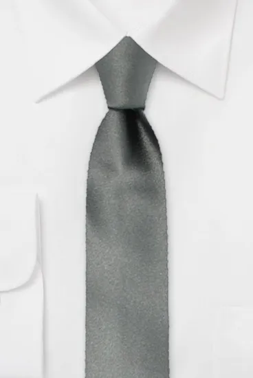 ascot-krawatte-uni-satin-grau-seidenkrawatte-7-5-x-150-cm image 1