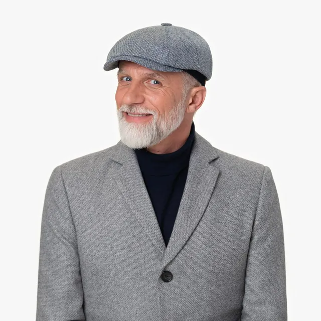 mayser-seven-contrast-edge-flatcap-7-teilige-ballonm-tze-merinowolle image 1