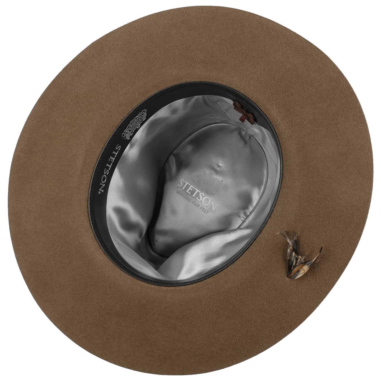 stetson-linto-high-crown-haarfilzhut-dunkelbeige-57-cm image 3