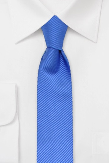 ascot-krawatte-uni-rips-blau image 1