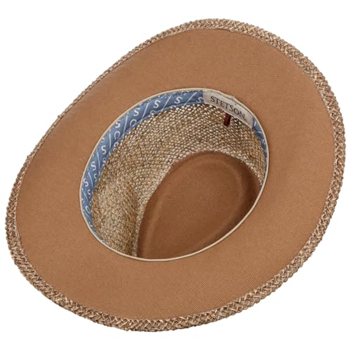 stetson-western-seegrashut-strohhut-vintage-look-mit-lederband-herren-damen image 8
