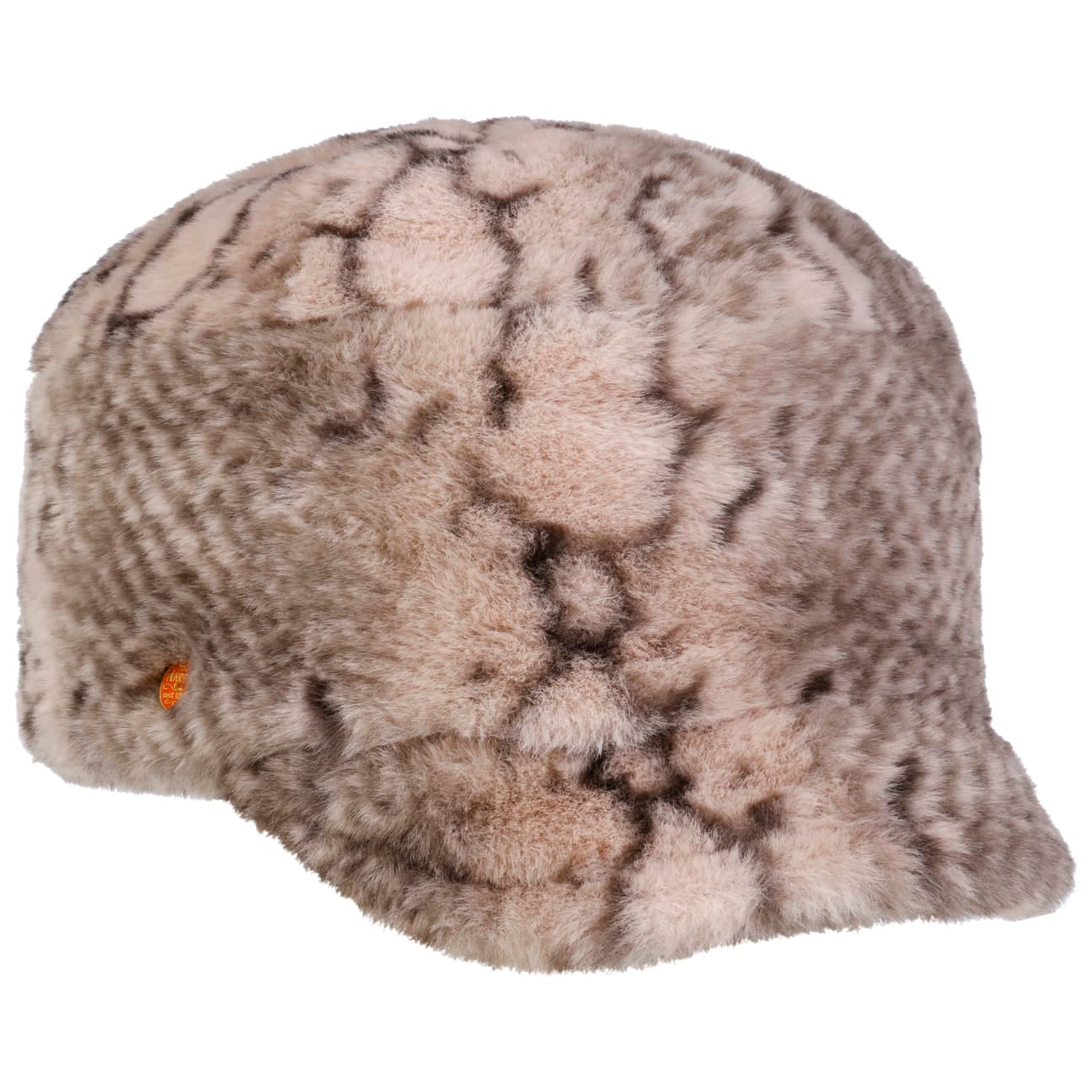 mayser-fijara-fake-fur-ballonm-tze-mit-schirm-tiermuster-rosa image 2