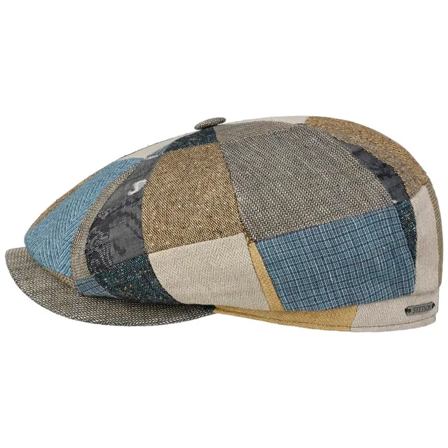 stetson-hatteras-fresh-patchwork-flatcap-leinen-seide image 1